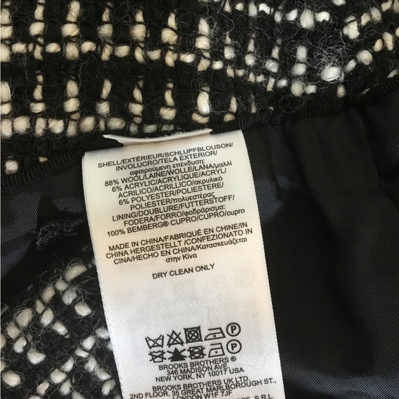 Brooks Brothers Wool Blend Woven Pencil Skirt - Picture 3 of 7